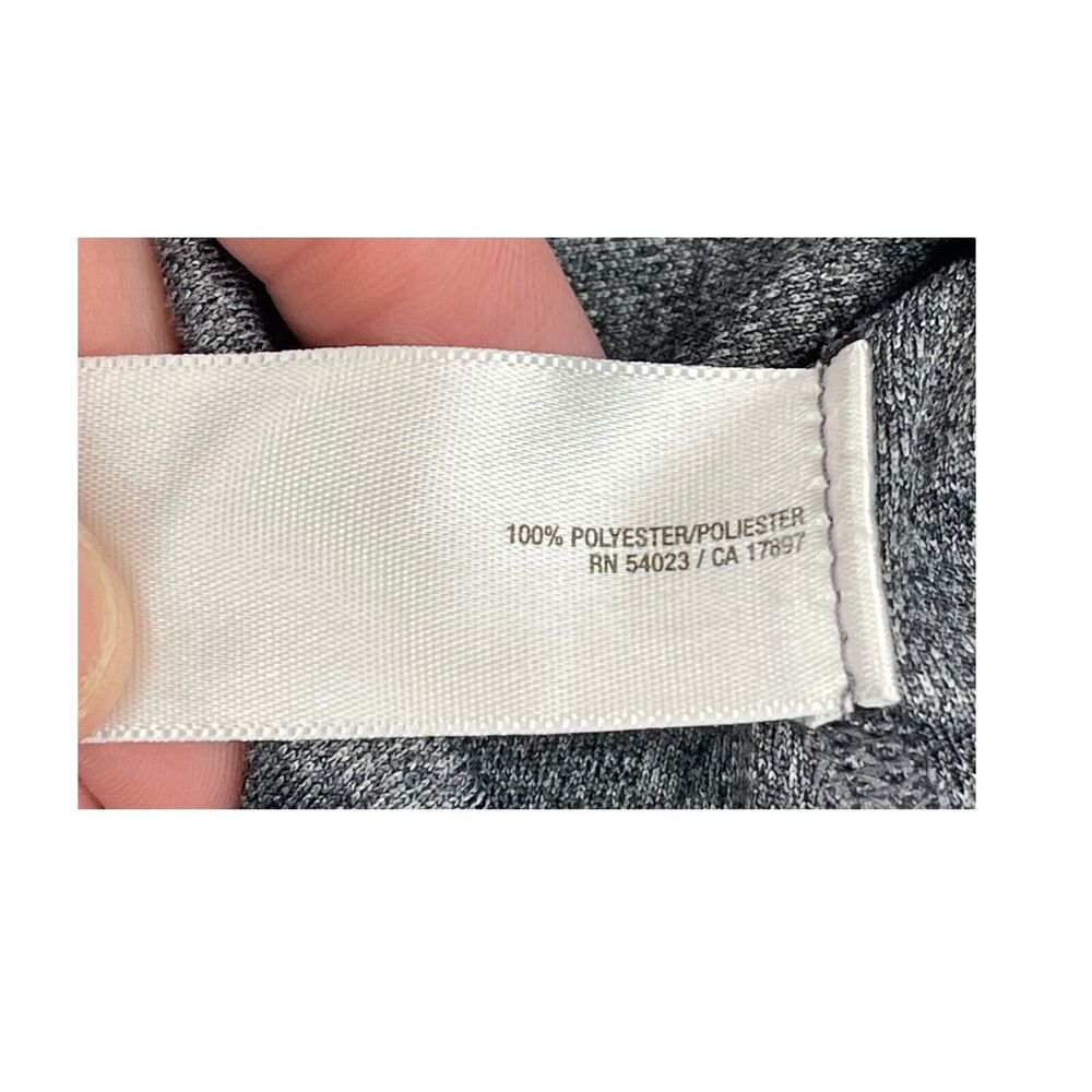 Old Navy Semi-Fitted Top Womens Heather Gray Polyester Raglan Sleeve Performance - Picture 7 of 7